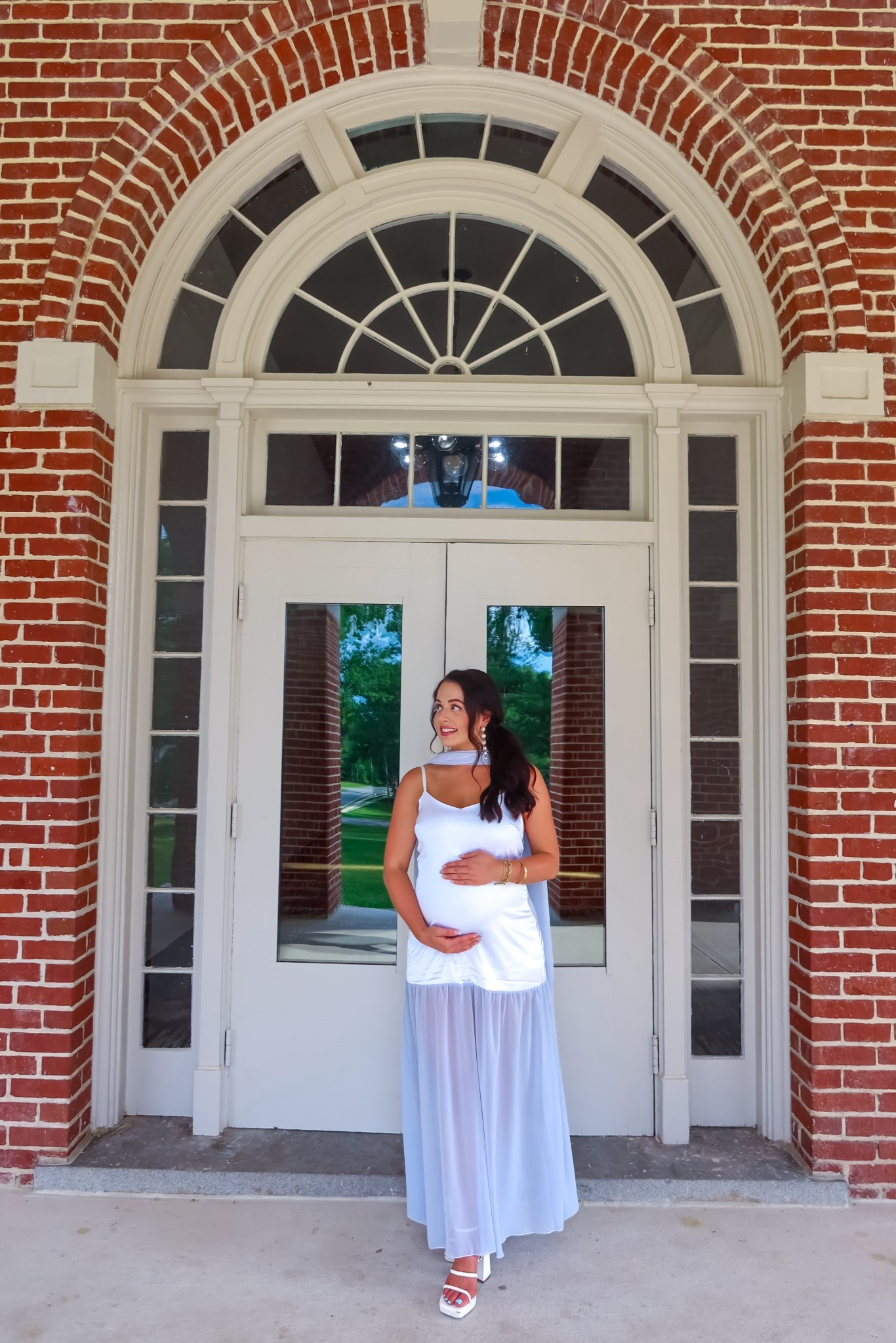 Under $20 Amazon blue satin tie neck maxi dress (sized up to a large for the bump) #founditonamazon

#LTKBump #LTKWedding #LTKFindsUnder50