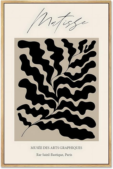 Zzudis Henri Matisse Wall Art, Black and Brown Matisse Prints Wall Art Exhibition,Matisse Wall De... | Amazon (US)