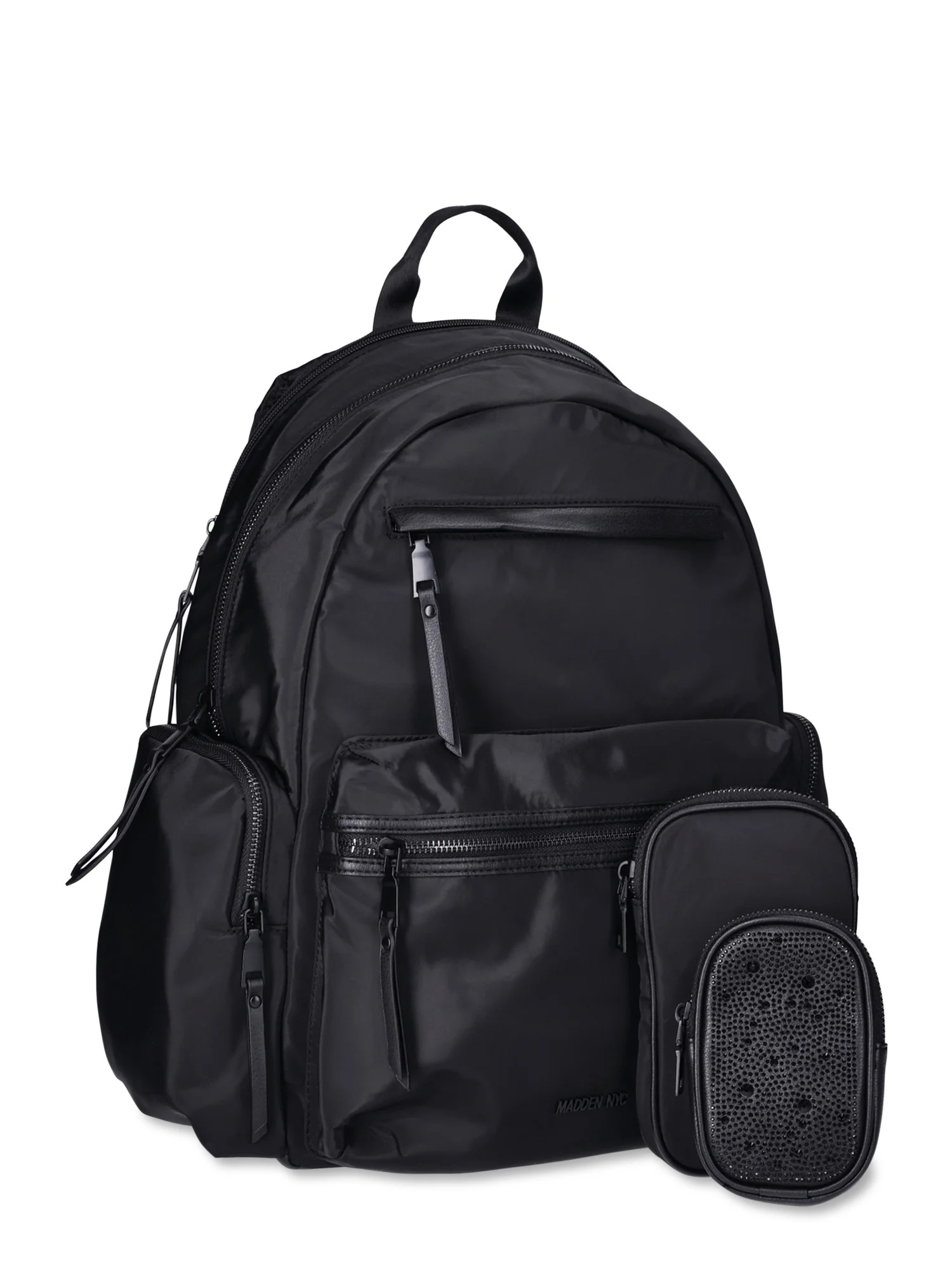 Madden NYC Girls Backpack with Pouch, Black Nylon - Walmart.com | Walmart (US)