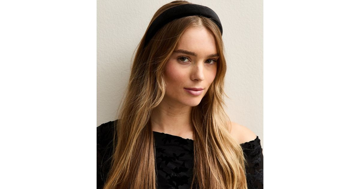 Black Velvet Padded Headband | New Look | New Look (UK)