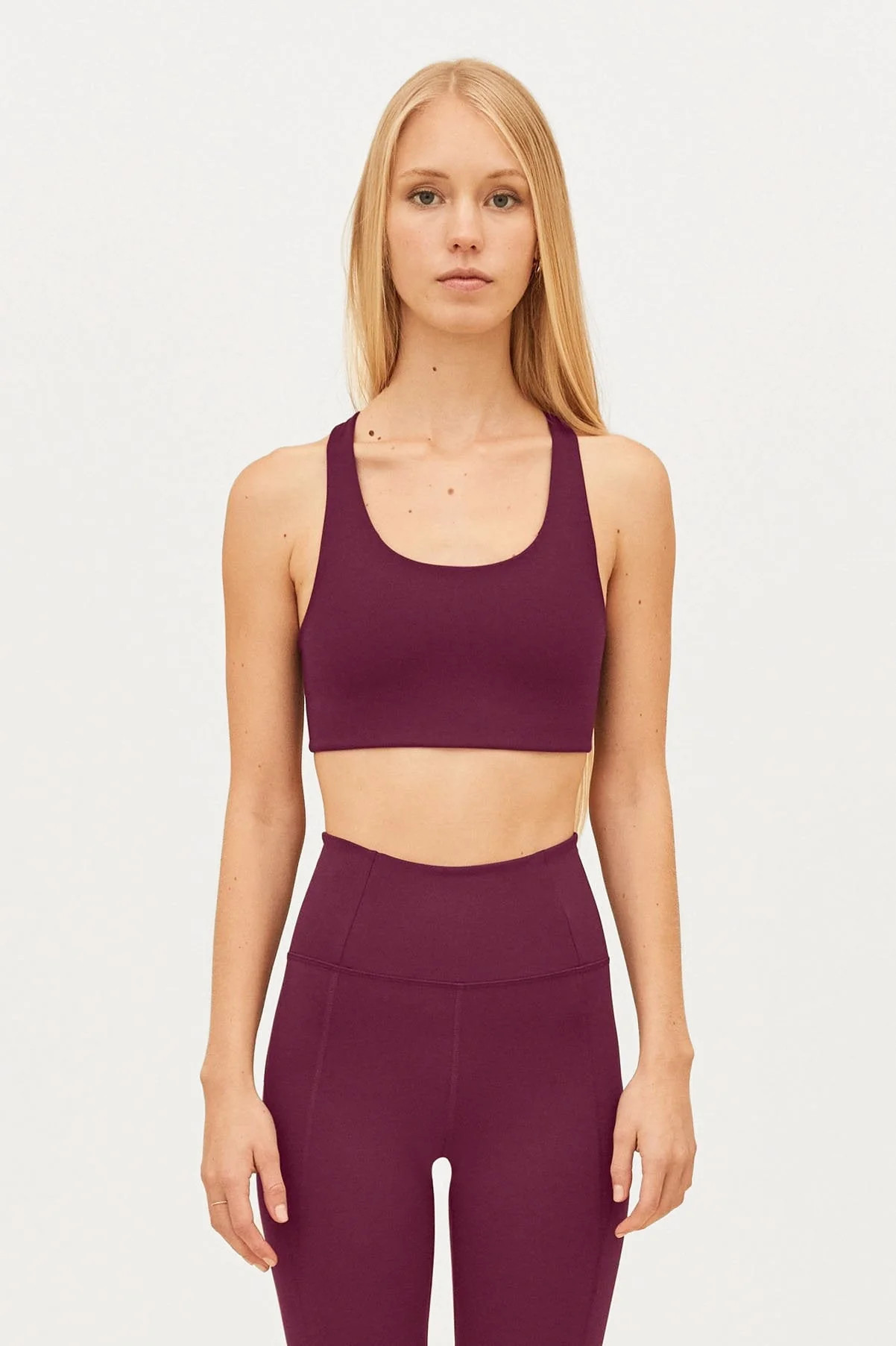 Plum Simone High Support Bra | Girlfriend Collective