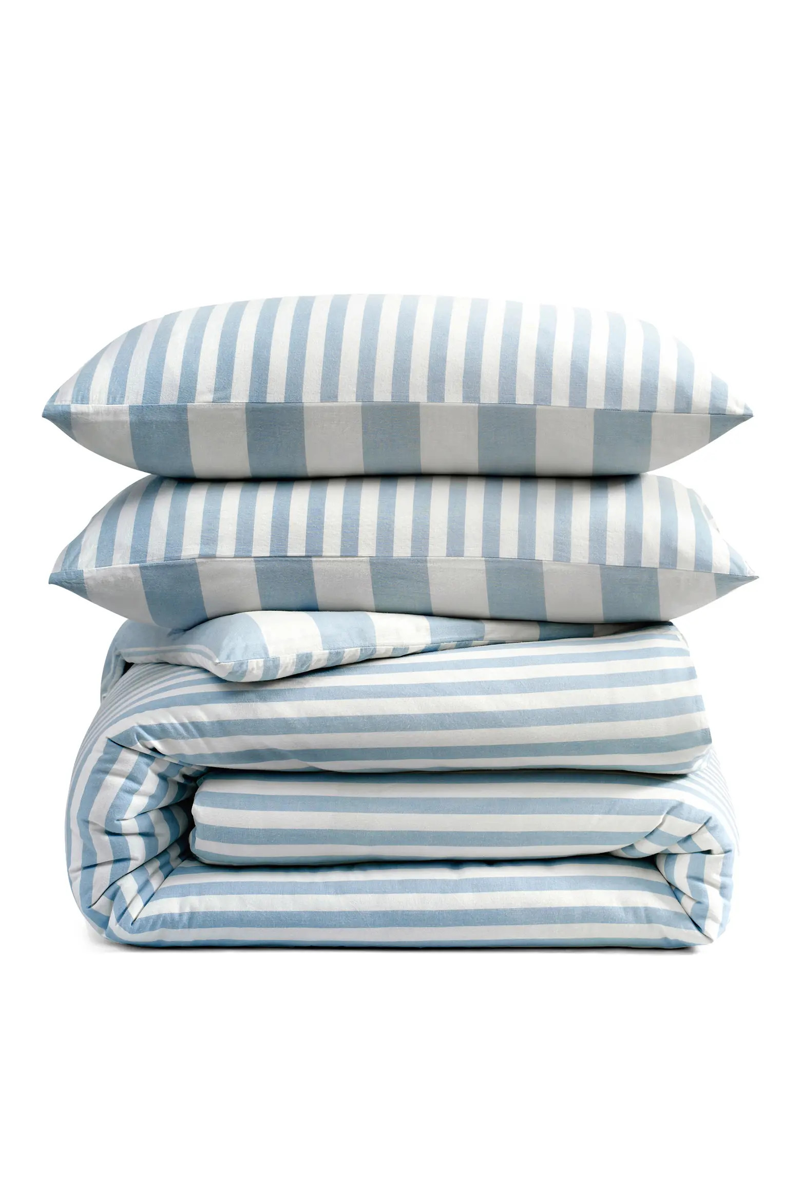 Reversible Vintage Stripe Washed Cotton Duvet Cover & Sham Set | Nordstrom | Nordstrom