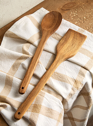 Acacia wood serving utensils2-piece set | Simons
