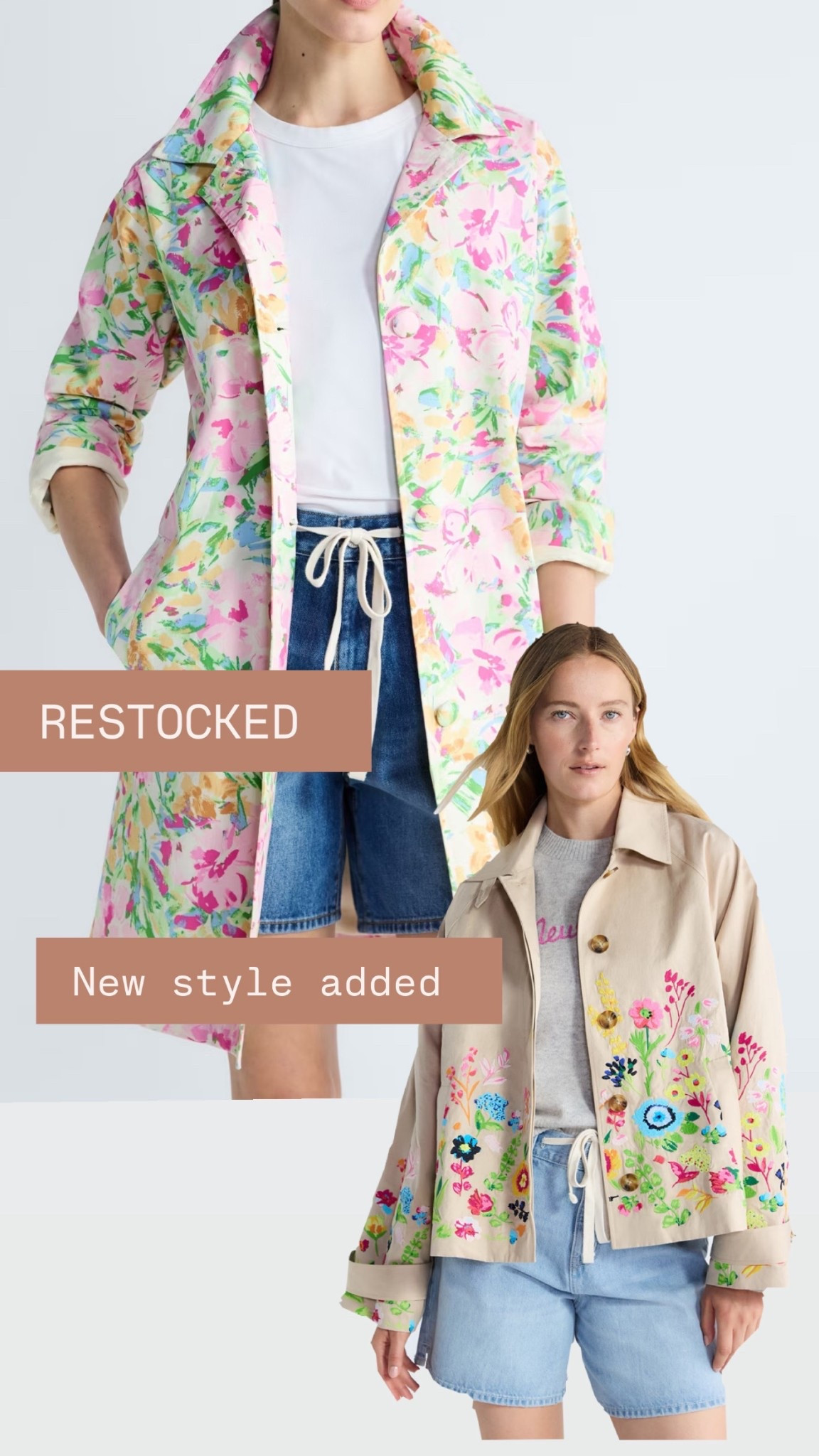 The floral jacket has been restocked and now they dropped another embroidered cropped jacket  

#LTKgrwm #LTKMothersDay #LTKootd