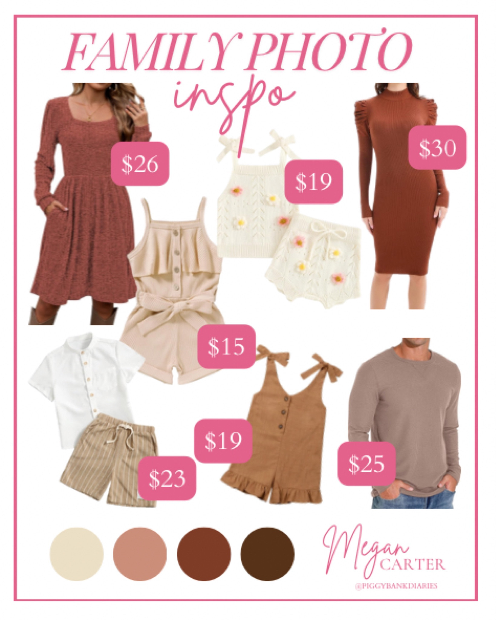 Family photo inspiration, family photos, Christmas card outfits, affordable fashion, Amazon finds 