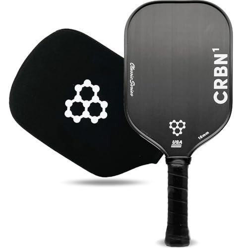 CRBN Pickleball - CRBN1 Paddle - USAPA Approved Carbon Fiber Pickleball Paddle with Included Paddle Cover (White Logo, 16mm Thick) | Amazon (US)