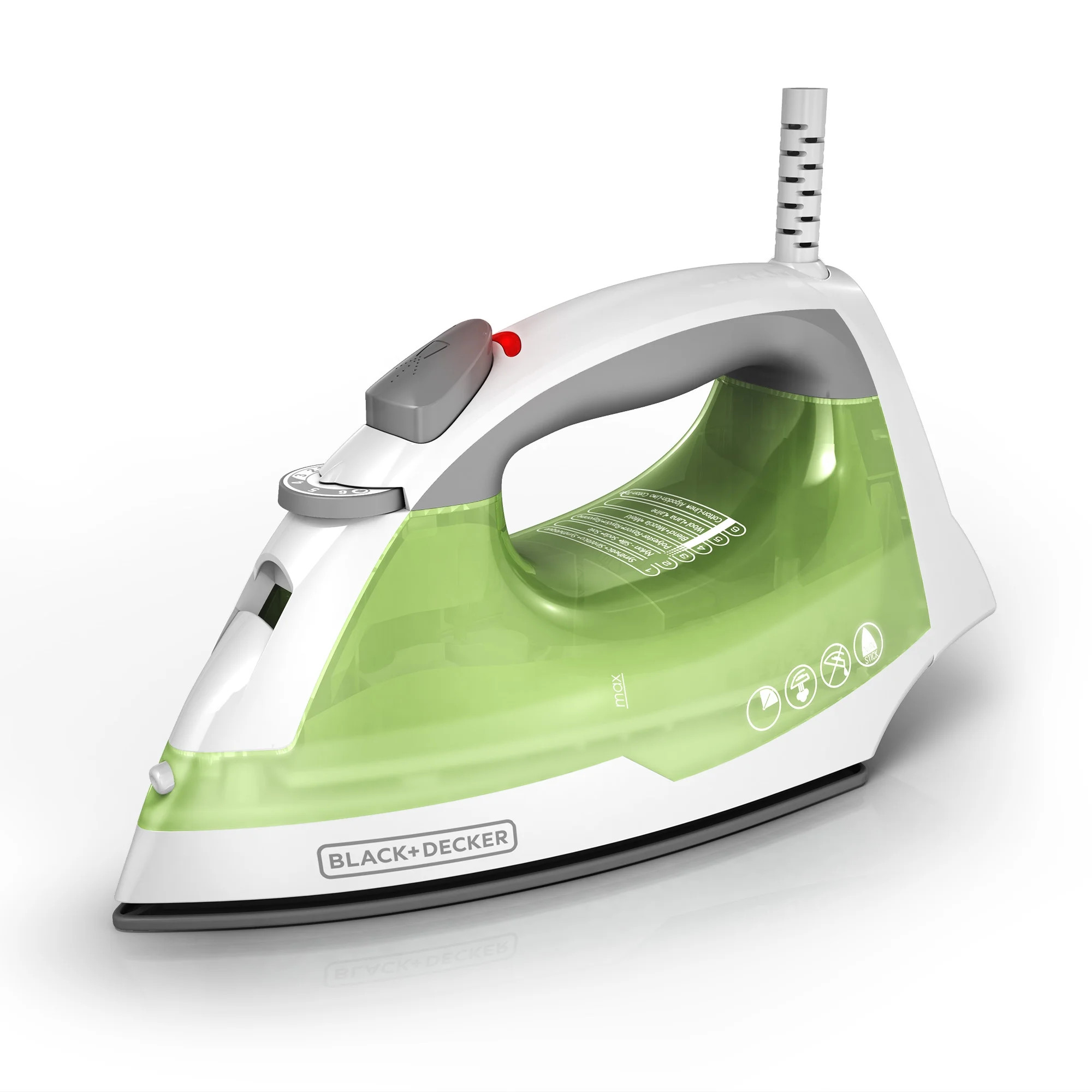 Black+Decker 1200W Easy Steam Compact Iron with Steam and Temperature Controls and Non-Stick Sole... | Walmart (US)