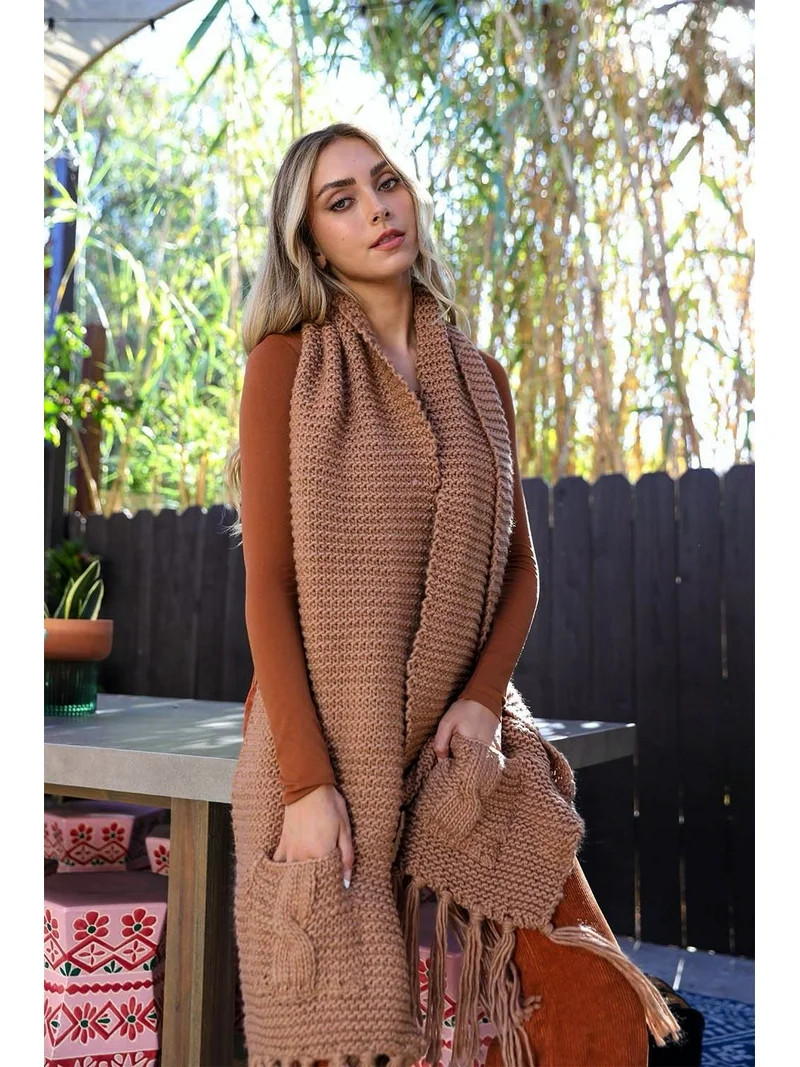 Chunky Oversized Pocket Scarf | Walmart (US)