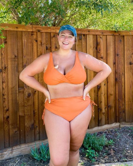 I didn’t have the highest of hops for this mid size Amazon bikini, but I am so glad I ended up ordering it! This bikini offers pretty full booty coverage and fun detailing on the front of the high waisted bikini bottoms. You can adjust the side coverage to make it as short or long as you feel comfortable with. The straps are adjustable and the band of the suit is also adjustable via the lace up detailing in the back. I find the faux wrap detail to be adorable and like that it also adds a bit of extra support on the side seam.

This $32 midsize Amazon bikini for big busts is available in sizes XS-XXL and 25 colors and patterns. I’m wearing an XL and find it to fit true to size!

#LTKmidsize #LTKswim #LTKfindsunder50