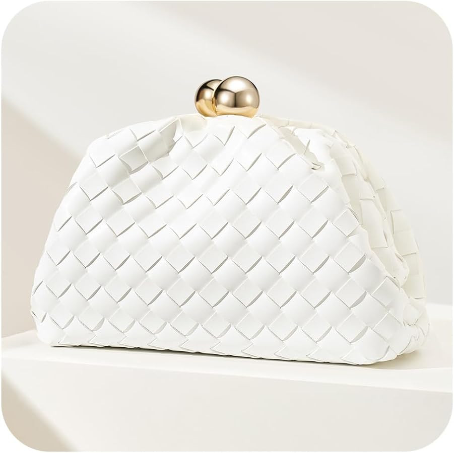 Dressy Woven Clutch Purses for Women Evening Wedding Formal Occasion,Dumpling Crossbody Shoulder ... | Amazon (US)
