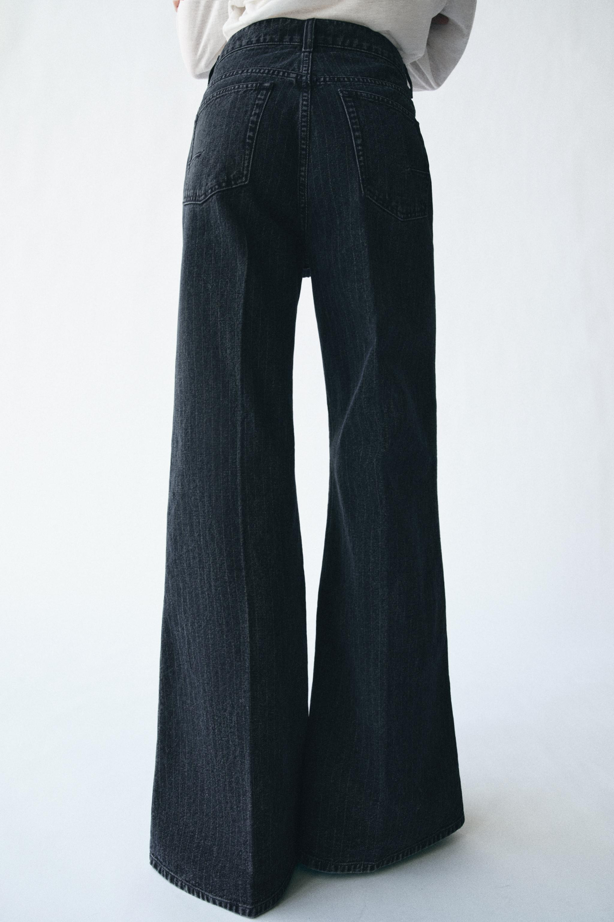 ZW COLLECTION HIGH-WAIST STRIPED FLARE JEANS | Zara US