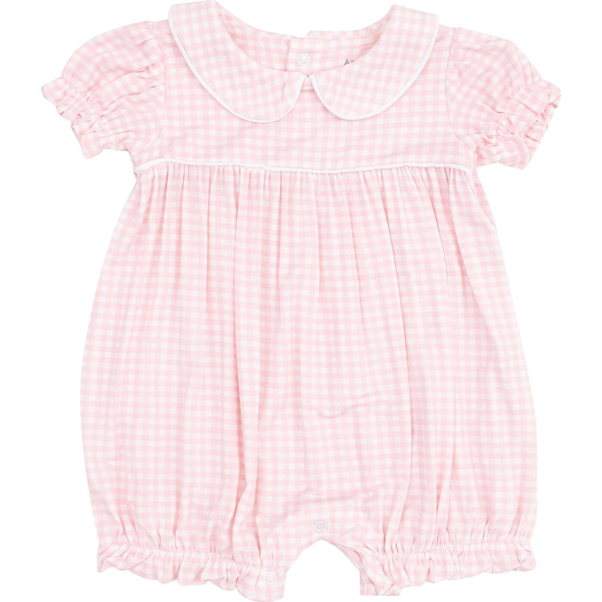 Classic Puff Sleeve Baby Doll Bubble, Mini Gingham Pink | Maisonette