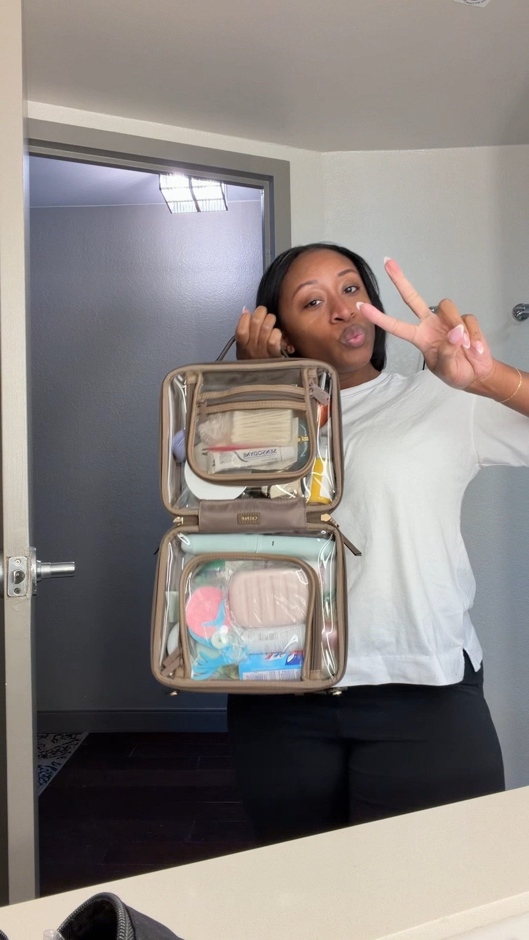 I got the Calpak Travel Case as a Christmas gift and finally put it to use during a recent trip! This is so so good, this is actually the medium size but it worked great for a 2/3 day trip!
@CALPAK 

(Toiletry bag, travel hacks, packing techniques, cosmetic travel case) 

#LTKTravel