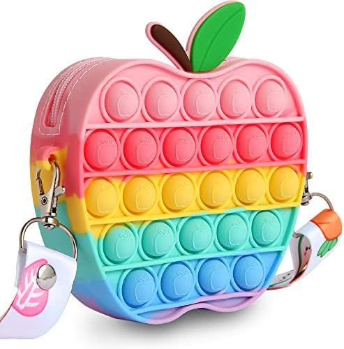 TACHWD Pop Fidget Purse for Girls, Fidget Toys Bag Push Bubble Popper Handbag Crossbody Bag for Girl | Amazon (US)
