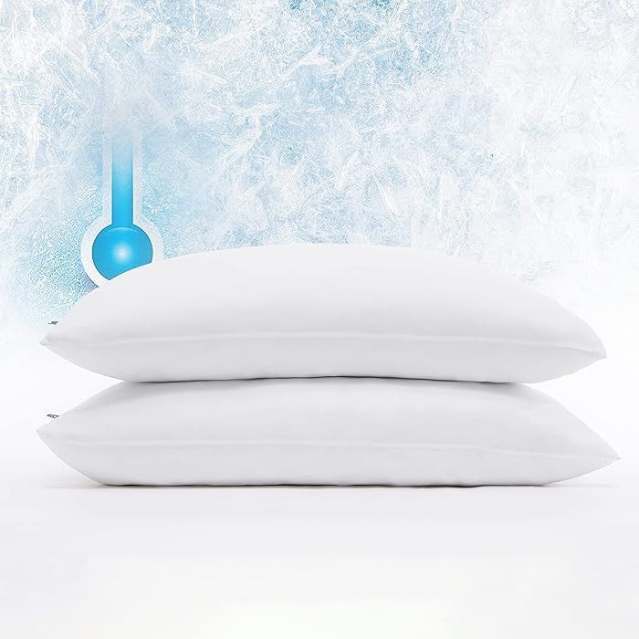 Serta Power Chill Cooling Pillow Protectors, Stain Resistant and Zippered Pillow Protector, Prote... | Amazon (US)