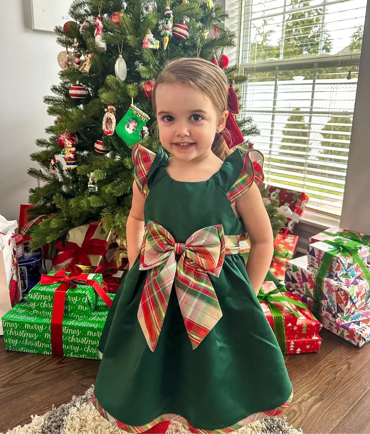 toddler holiday dress Ketyyh-chn99 Baby Girl Velvet Ruffle Long Sleeve Christmas Party Wedding Birthday Dresses Winter Fall Clothes for 4-5 Years,Red Crafted from luxurious neoprene fabric Red Plaid Tutu Dress, Girl