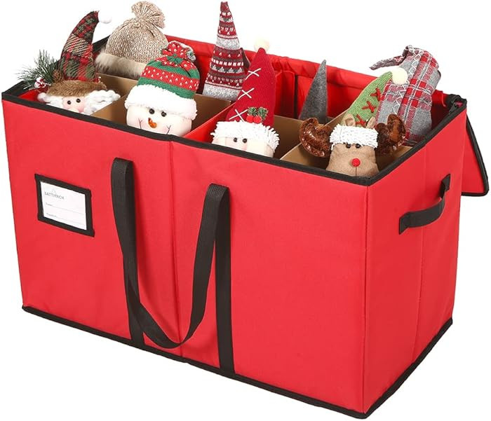 Sattiyrch Christmas Figurine Storage Box & Nutcracker Storage Container, 600D Canvas,Keeps 8 Holi... | Amazon (US)