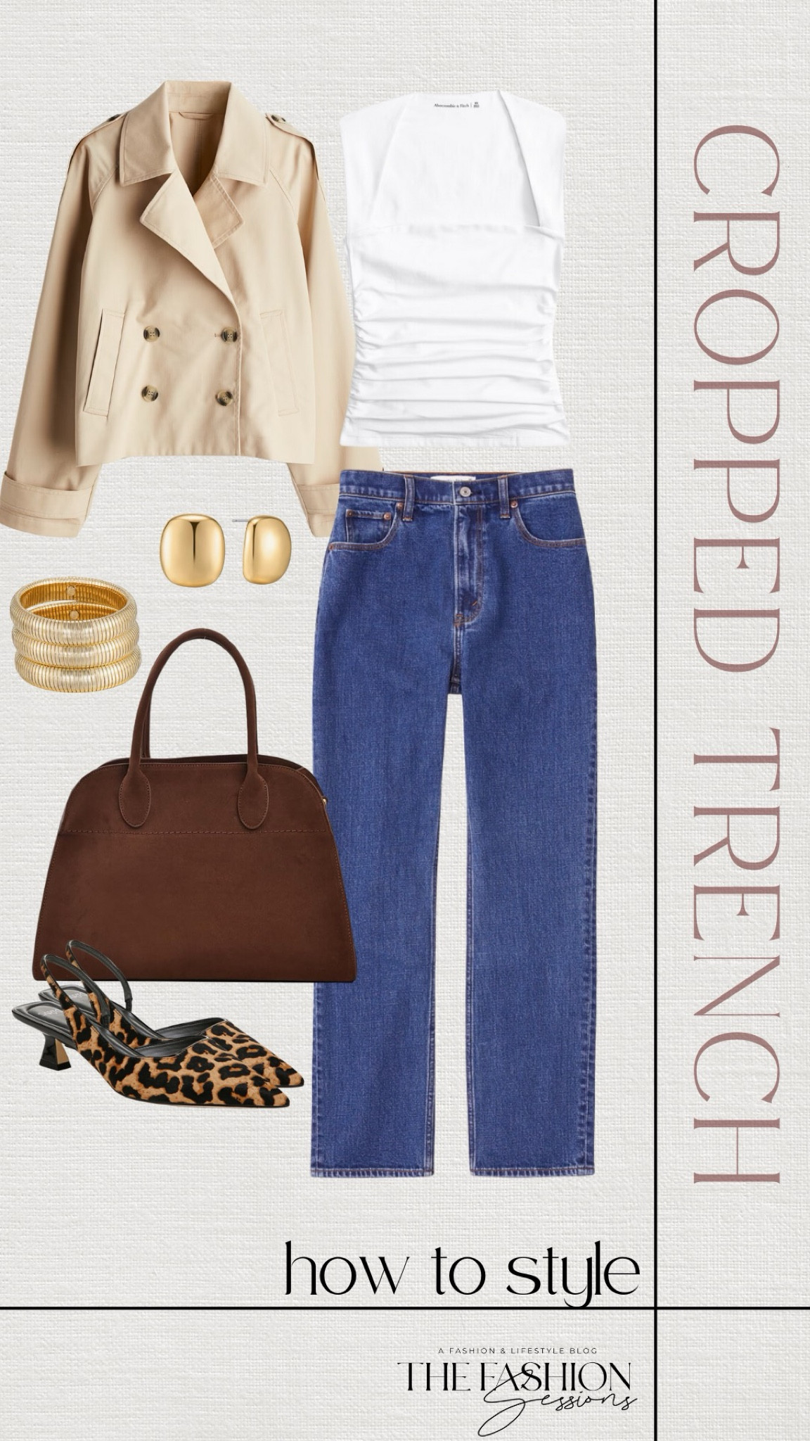 How to style a cropped trench coat!

ootd, styling trench coat, blue jeans, fall outfit inspo, fall fashion, leopard print outfit, brown hand bag, styling gold jewelry, white top

#LTKStyleTip #LTKFindsUnder100 #LTKOver40