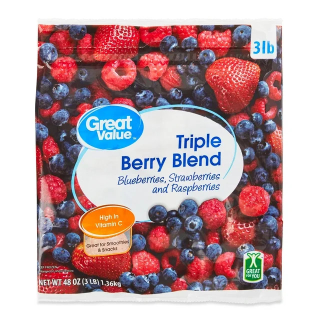 Great Value Triple Berry Blend, 48 oz (Frozen) | Walmart (US)