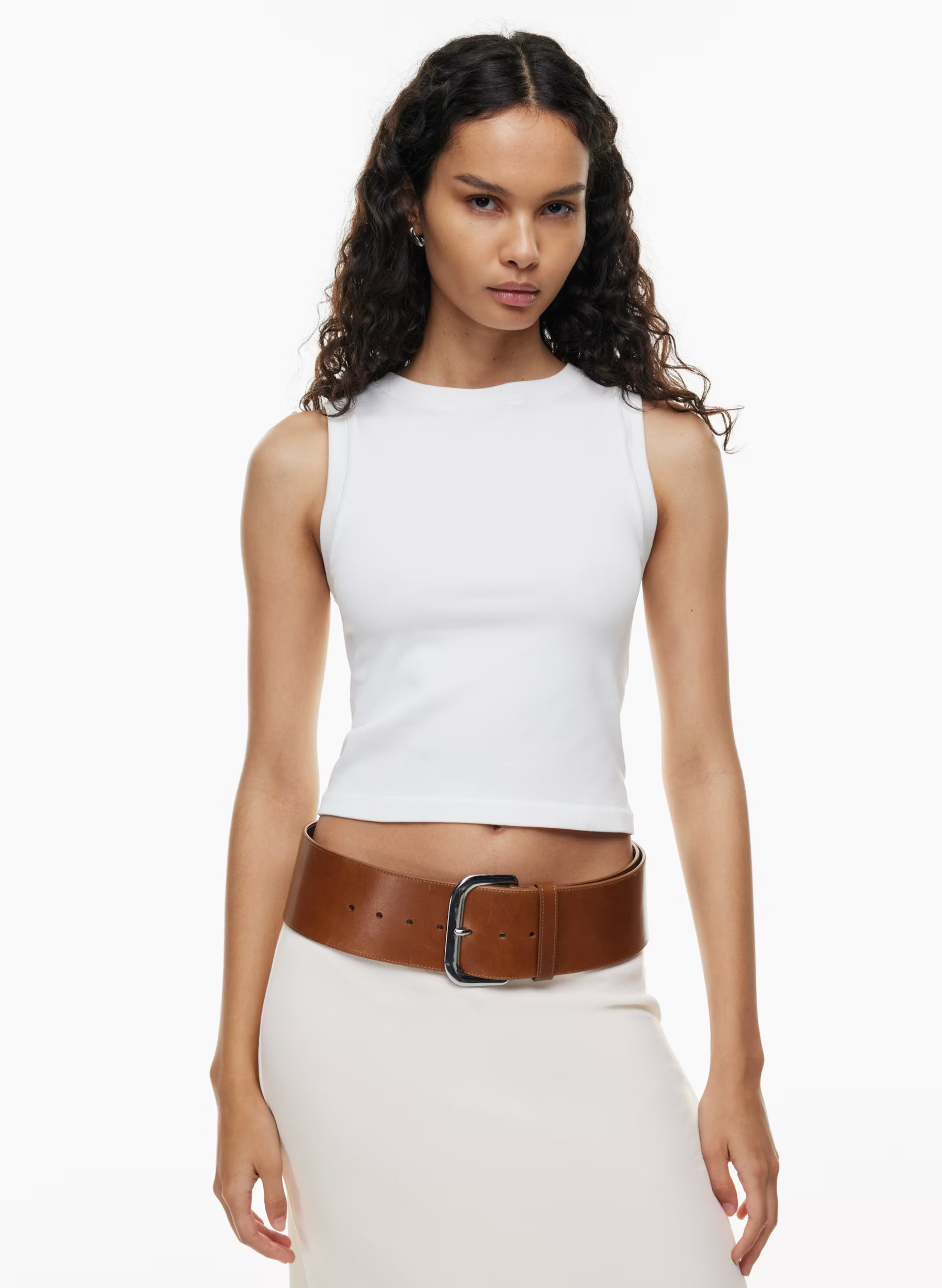 SINCH BABY RIB SELF TANK | Aritzia