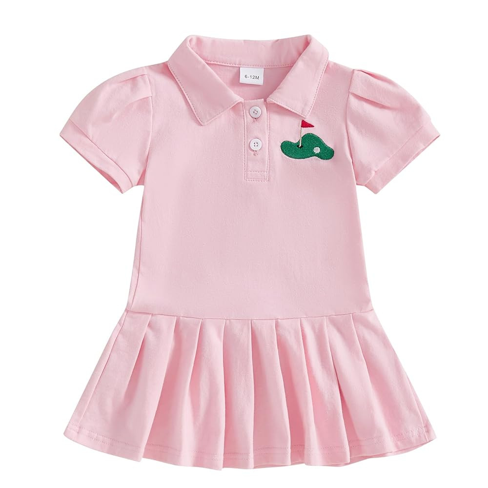 Chloefairy Kids Toddler Baby Girl Golf Outfit Golf Polo Dress Short Sleeve Hole in One Golf Summe... | Amazon (US)