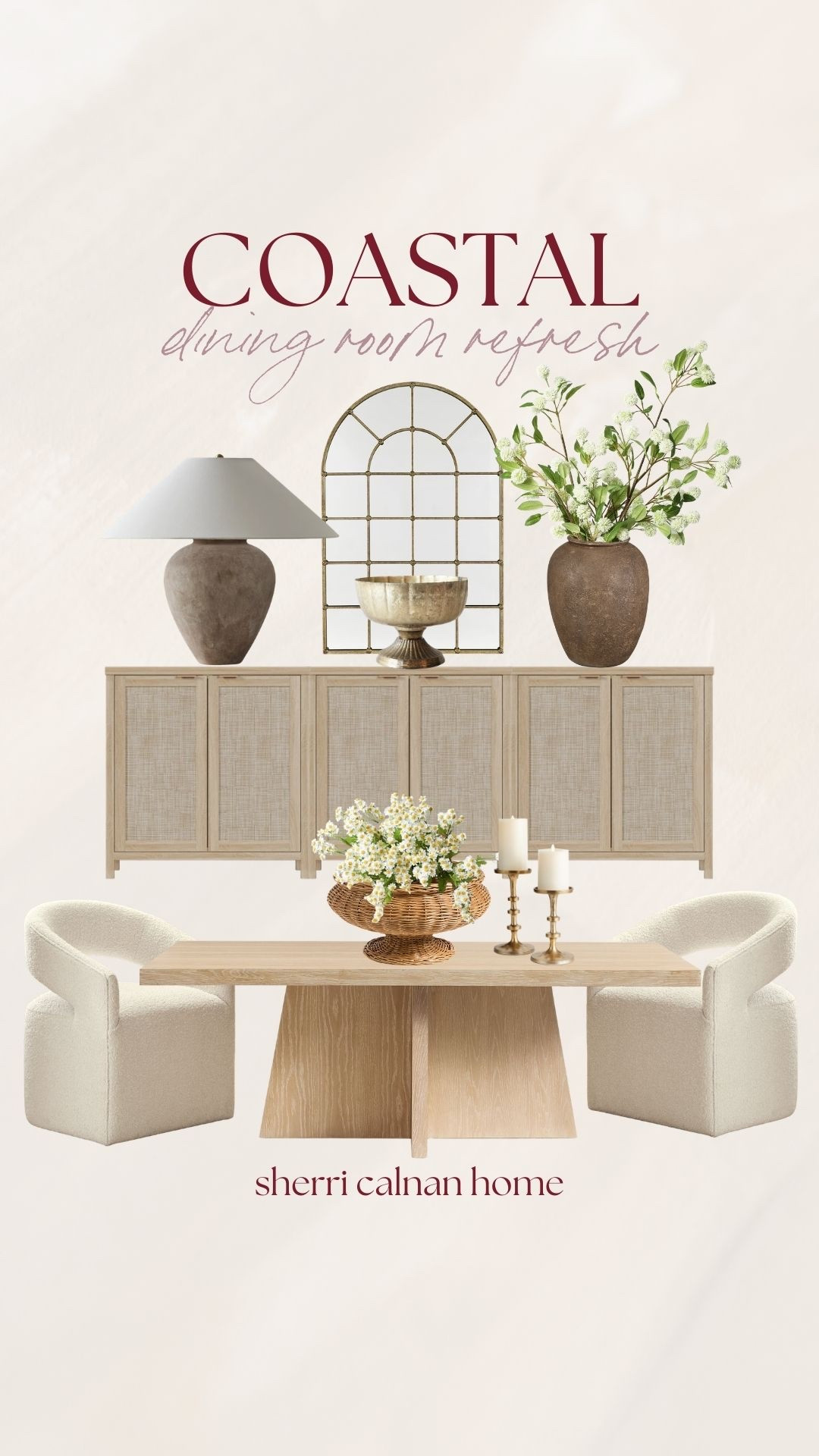 A coastal dining room refresh with warm wood tones, soft textures, and classic coastal inspired decor. This look feels light, relaxed, and beautifully timeless.
 coastal dining room decor, coastal dining room ideas, neutral dining room design, coastal home interior, dining room refresh ideas, light wood dining table, coastal home style, relaxed coastal decor, modern coastal dining room, neutral dining room furniture, sherricalnanhome

#LTKHome