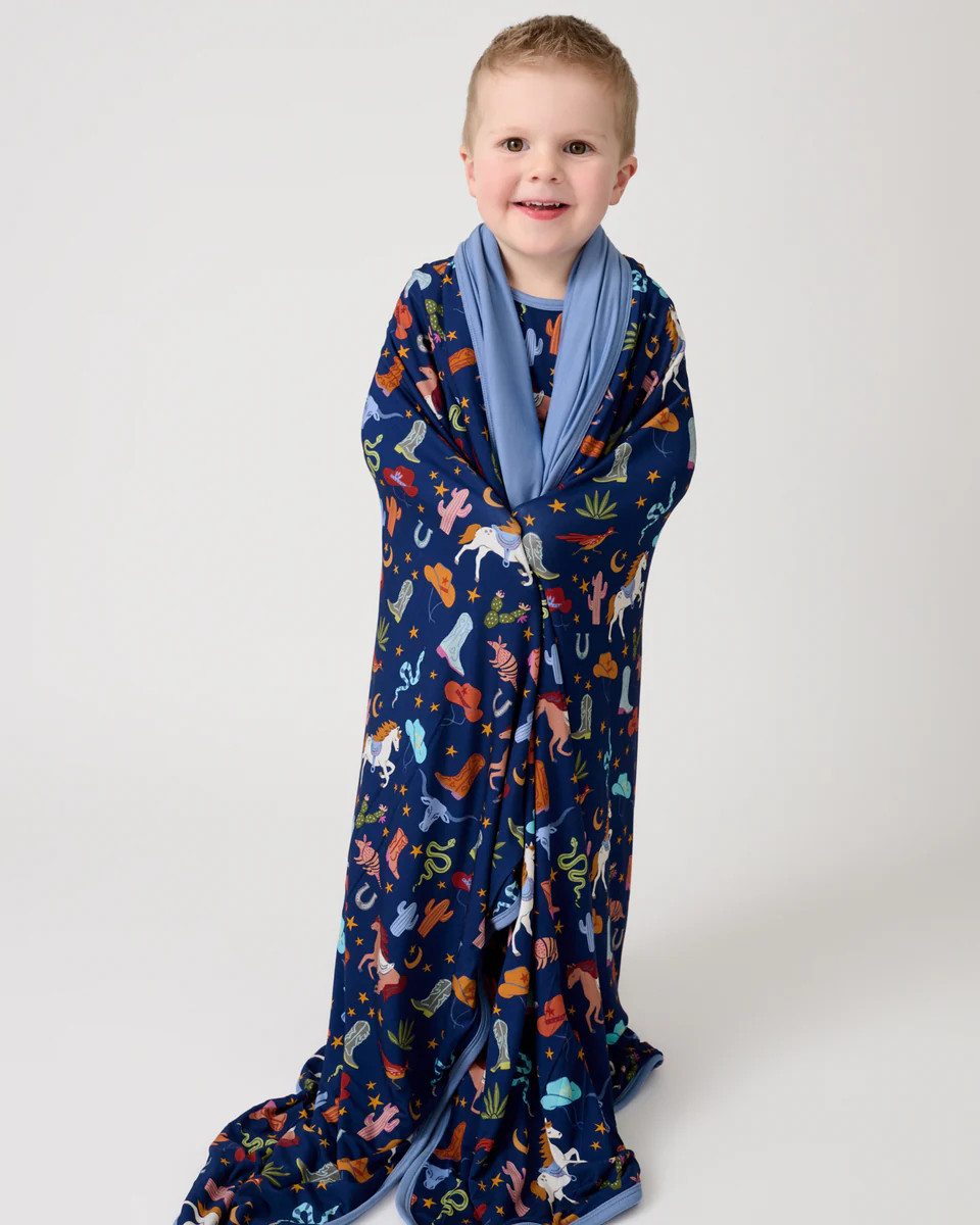 Blue Rancher Roundup Large Cloud Blanket® | Little Sleepies