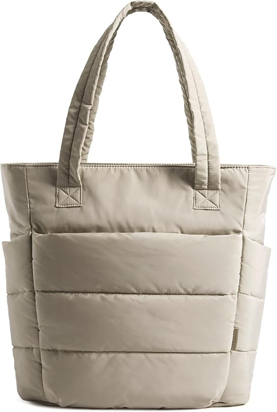 BAGSMART Tote Bag for Women, Lightweight Puffy Tote Bag with Compartments Shoulder Bag Handbag fo... | Amazon (US)