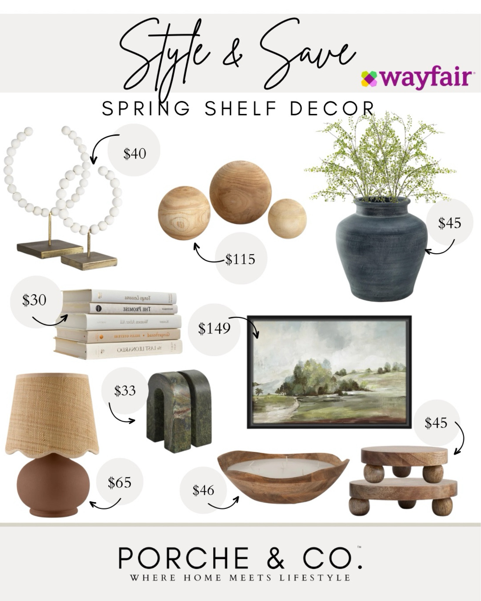 Style and save, Wayfair decor, shelf decor, shelf styling
#visionboard #moodboard #porcheandco

#LTKHome #LTKStyleTip