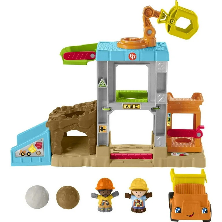 Fisher-Price Little People Load Up ‘N Learn Construction Site Toddler Musical Playset with 5 Pi... | Walmart (US)