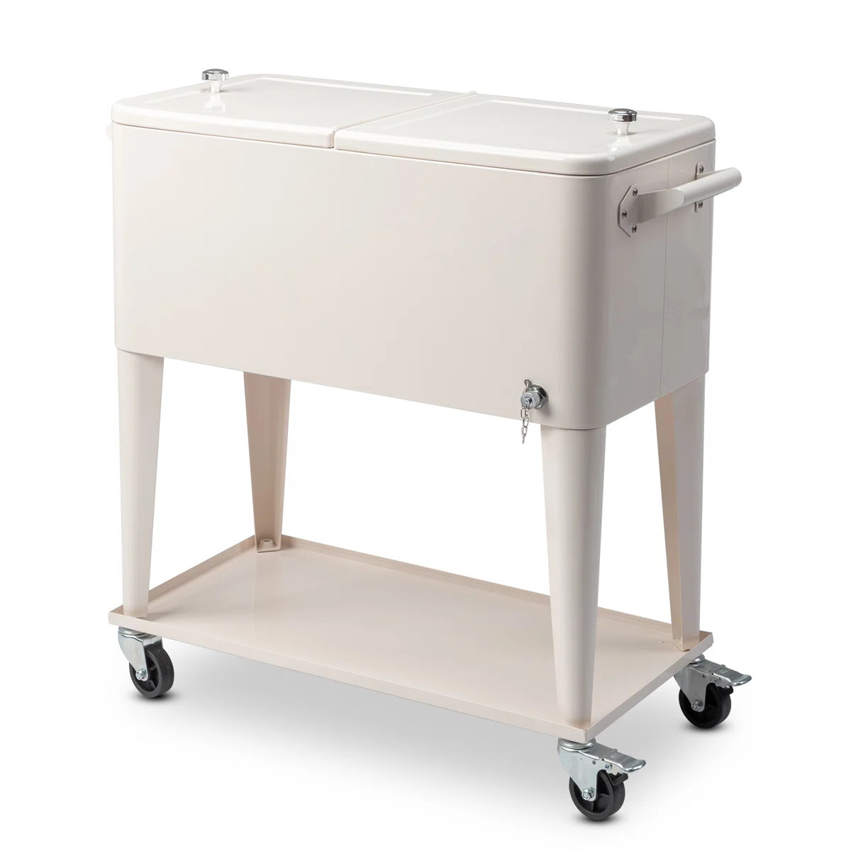 80 Qt. Outdoor Rolling Cooler Cart Storage Cabinet | Wayfair North America