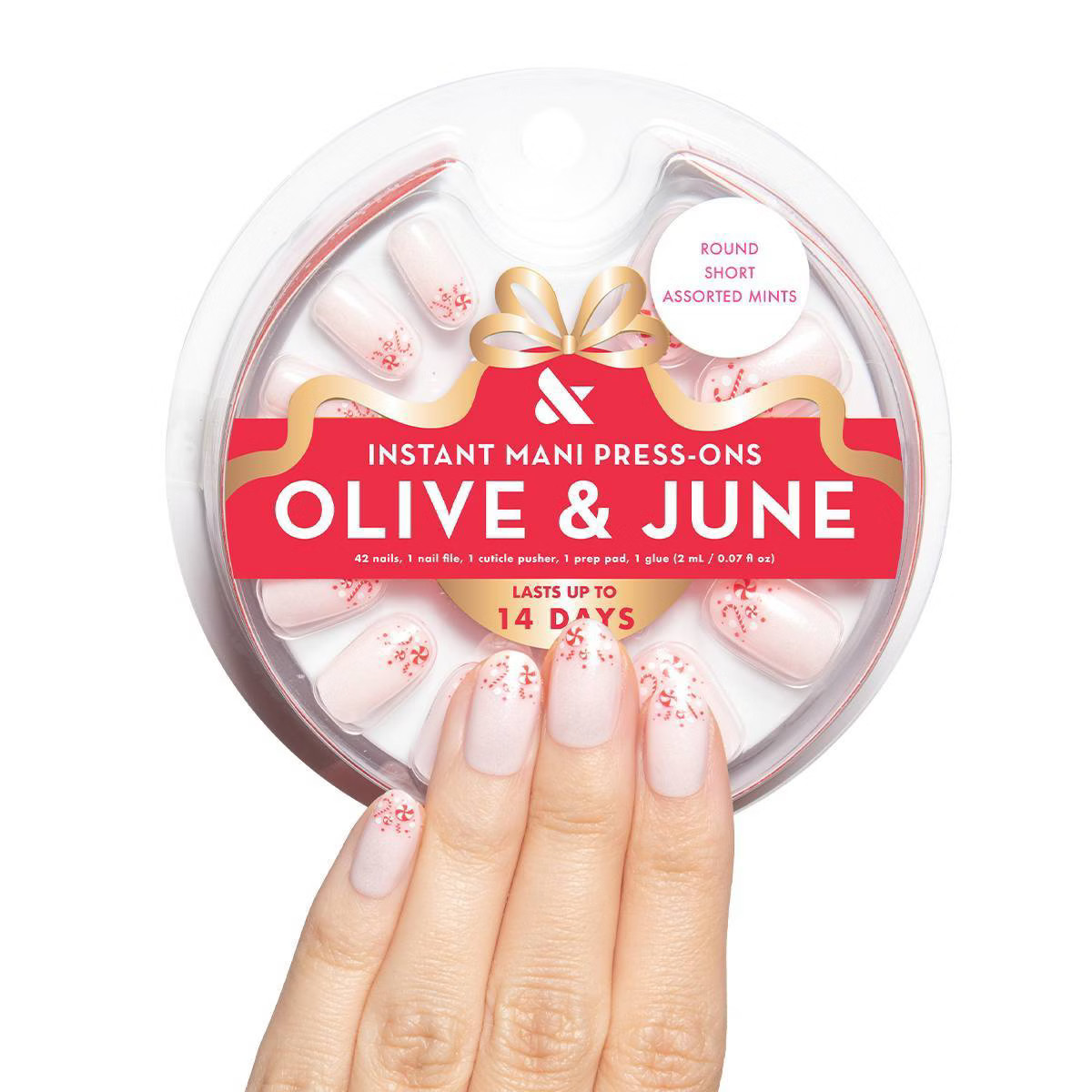 Olive & June Press-On Fake Nails - S Round - Assorted Mints - 42ct | Target