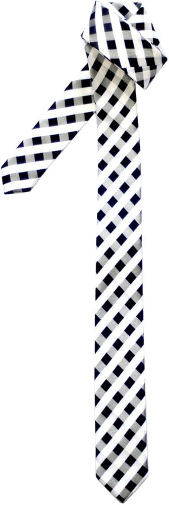 Retreez Classic Check Woven Microfiber Skinny Tie Necktie | Amazon (US)