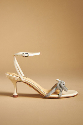 Lola Cruz Glitter Bow Heels | Anthropologie (US)