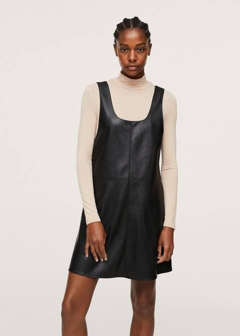 Faux-leather dress | MANGO (US)