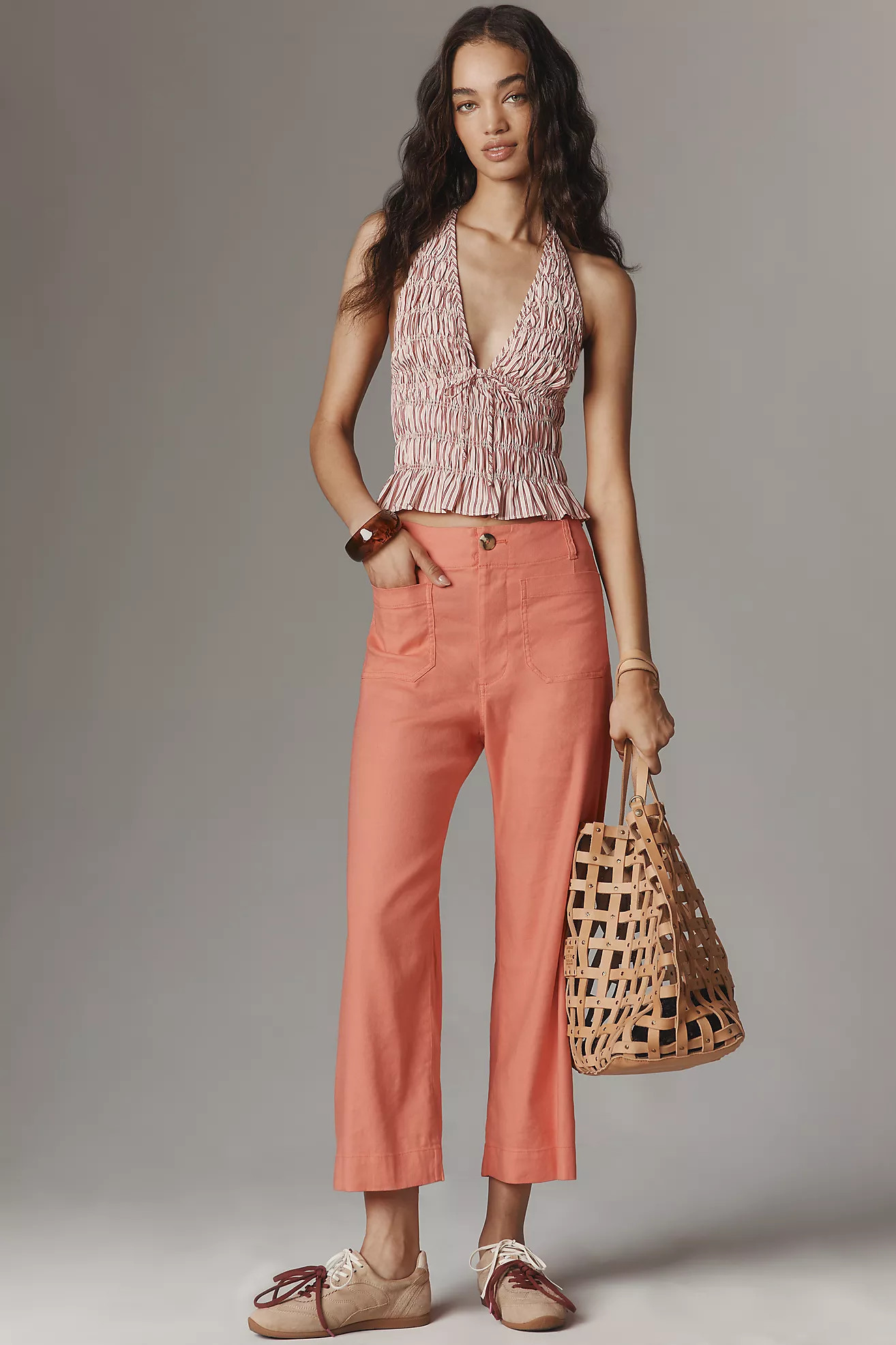 Colette European Linen Stretch Wide Leg Pants | Anthropologie (US)