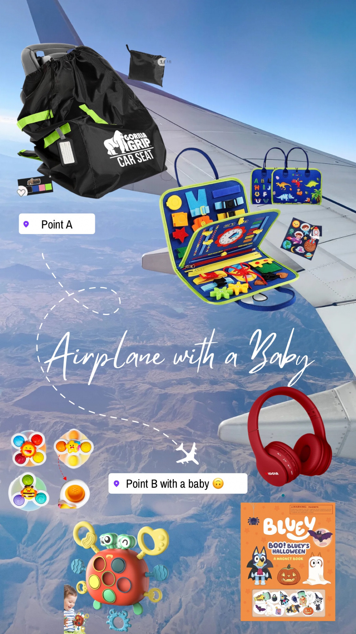Airplane Ride / Plane with a Baby and how we’re preparing! (Downloaded Bluey episodes prior on our phones as a backup as well) 

#LTKtravel #LTKbaby #LTKfamily