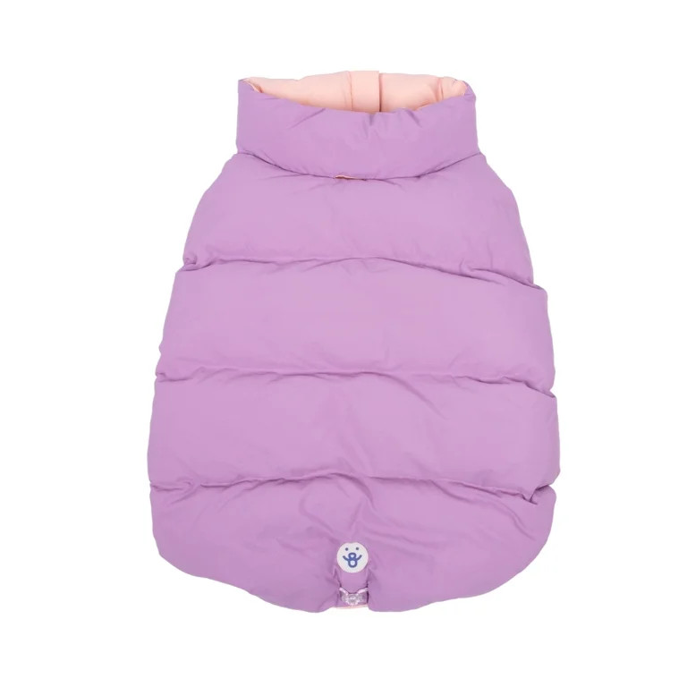 Oodles Purple Quilted Puffer Bubble Hem Fall Dog Jacket, Small | Walmart (US)