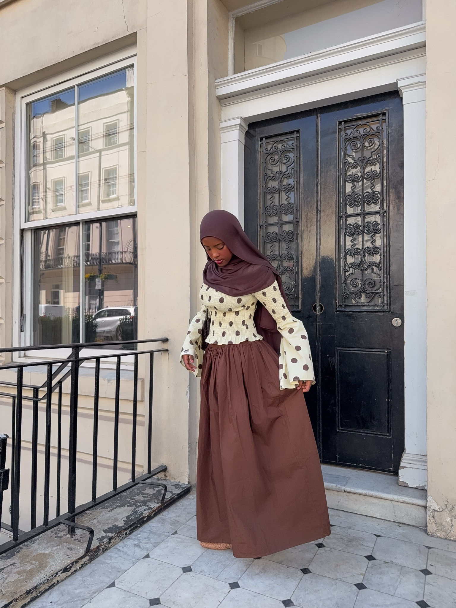 modest spring outfit 💐 polka dot top 

#LTKmodest #LTKspring