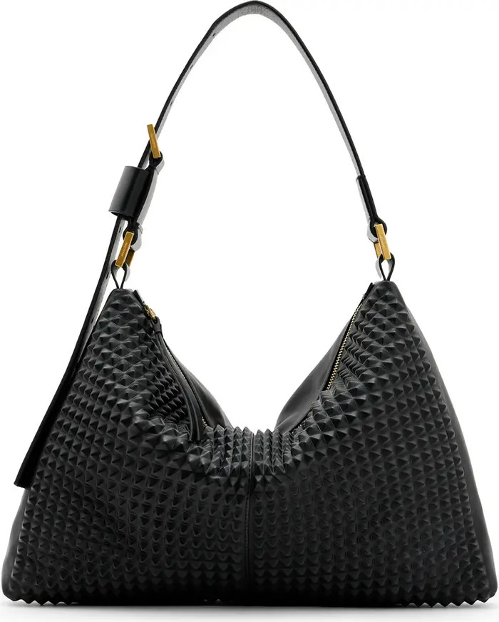 AllSaints Edbury Stud Leather Shoulder Bag | Nordstrom | Nordstrom
