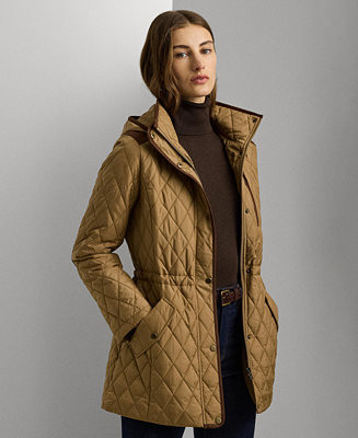 Women's Hooded Anorak Quilted Coat | Macy's
