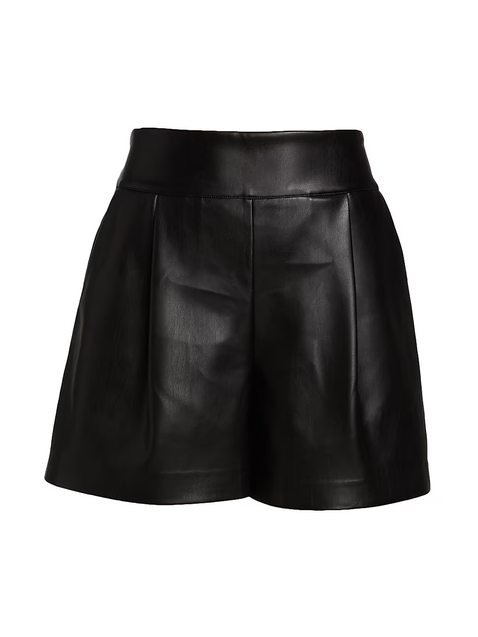 susana monaco Faux Leather Pleated Shorts | Saks Fifth Avenue