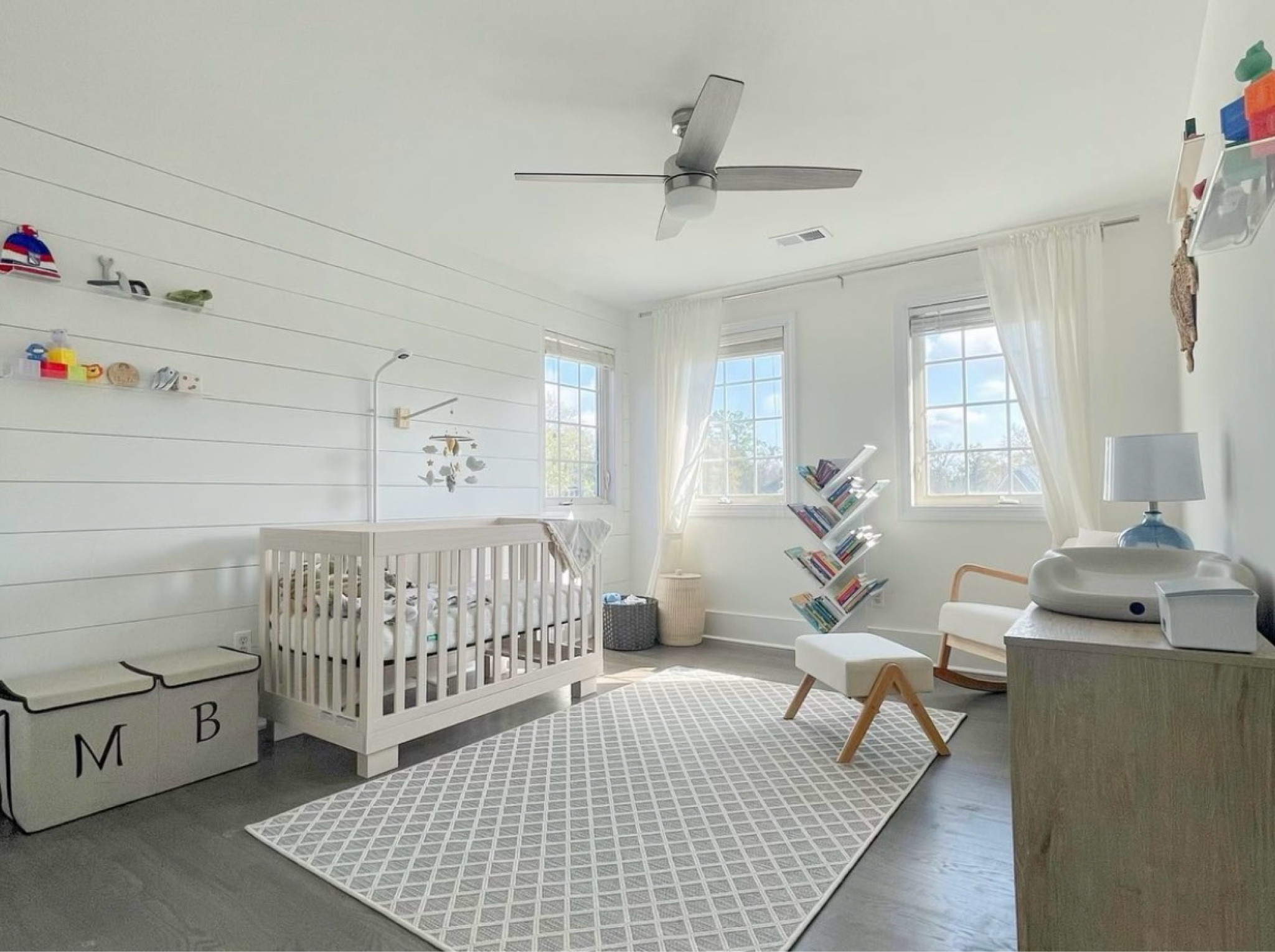The Nursery room reveal is finally here!
When you first find out you're going to be a father, as cliche as it sounds it is a dream come true. Thoughts flood your mind like a force and as a designer, you think... what will his room be like?
I imagined a clean slate with endless possibilities & a place when he can get excited to begin his day as well as his journey of life. I can't wait to watch him thrive, create and grow in this space. I hope he loves it and I cannot wait to meet him!

#LTKkids #LTKbaby #LTKfamily