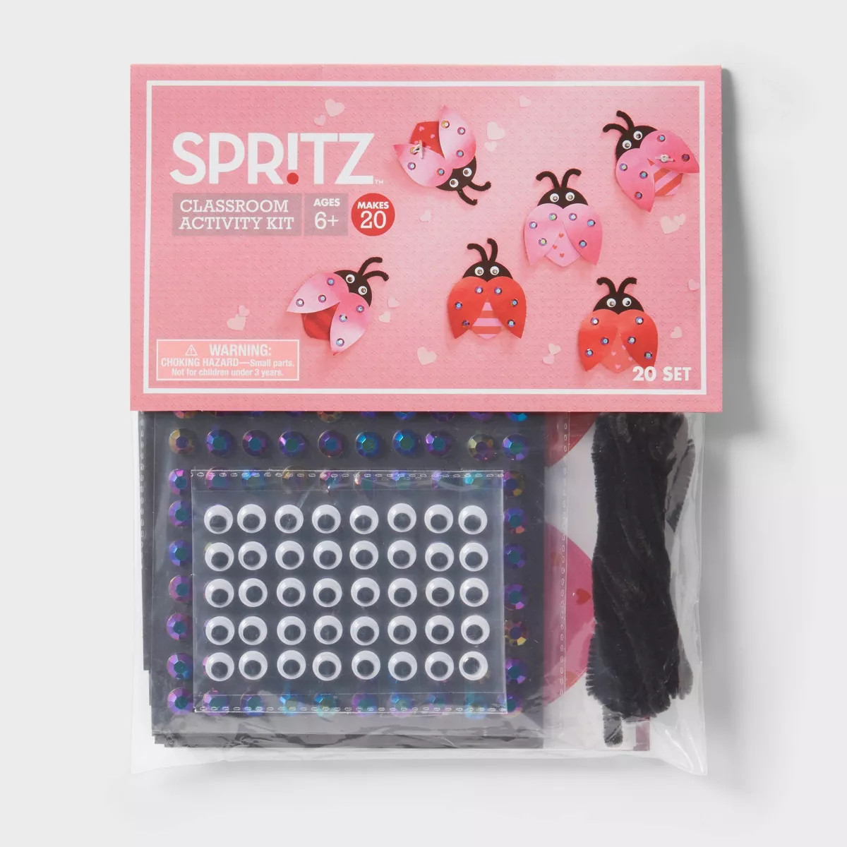 20pc Kids Love Bug Craft Valentine's Day Activity Kit - Spritz™ | Target