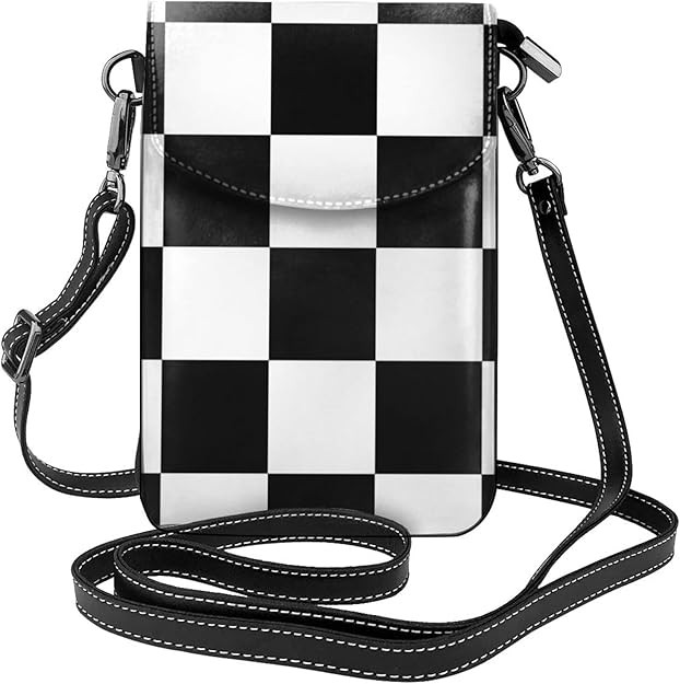 Small Crossbody Cell Phone Purse Wallet For Women Racing Checkered Flag Lightweight Bag Black | Amazon (US)