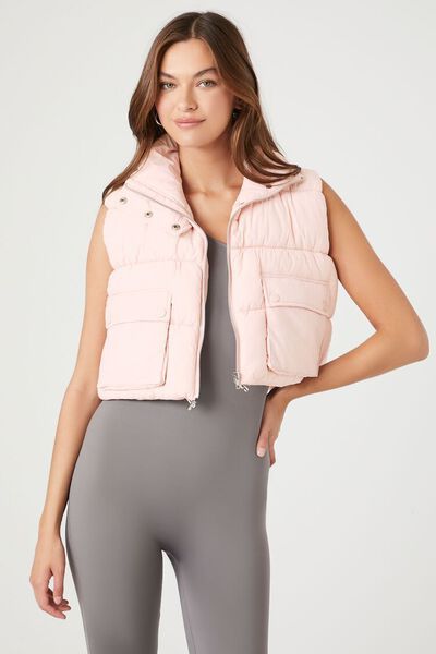 Cropped Zip-Up Puffer Vest | Forever 21 (US)