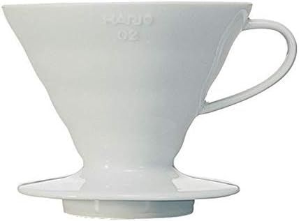 Hario V60 Ceramic Coffee Dripper Pour Over Cone Coffee Maker Size 02, White | Amazon (US)