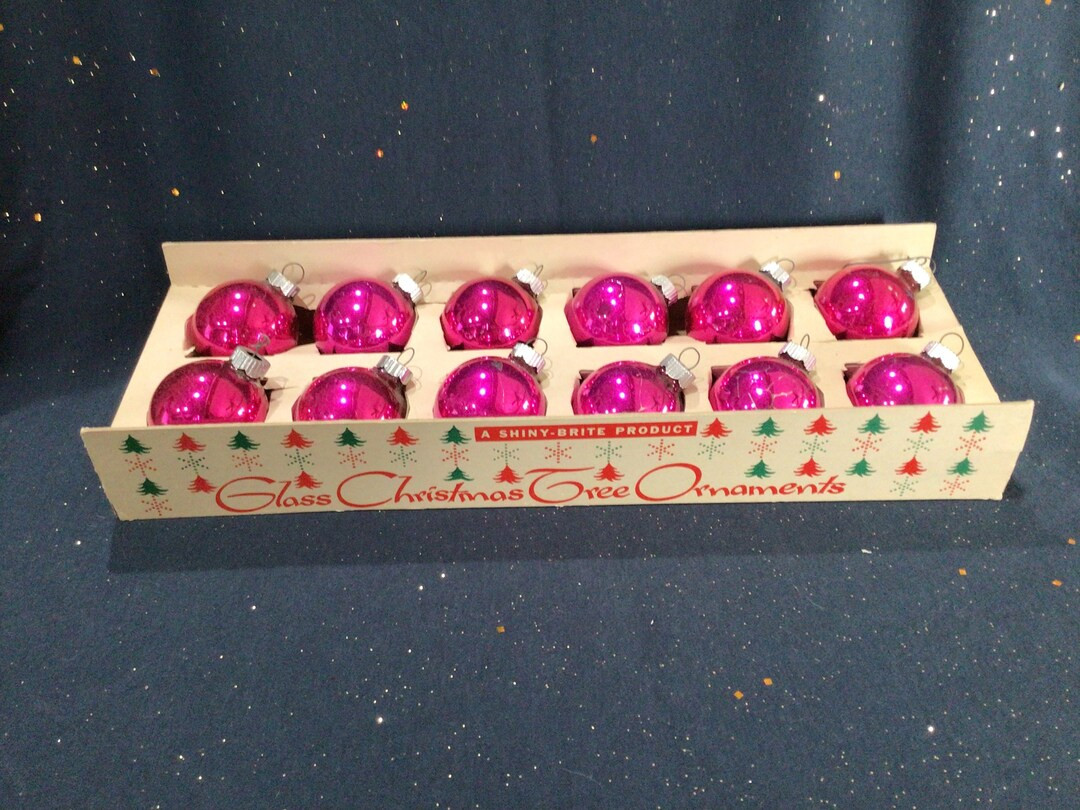 Gorgeous Vintage Small Mid Century Mercury Glass Shiny Brite Christmas Ornaments - Etsy | Etsy (US)