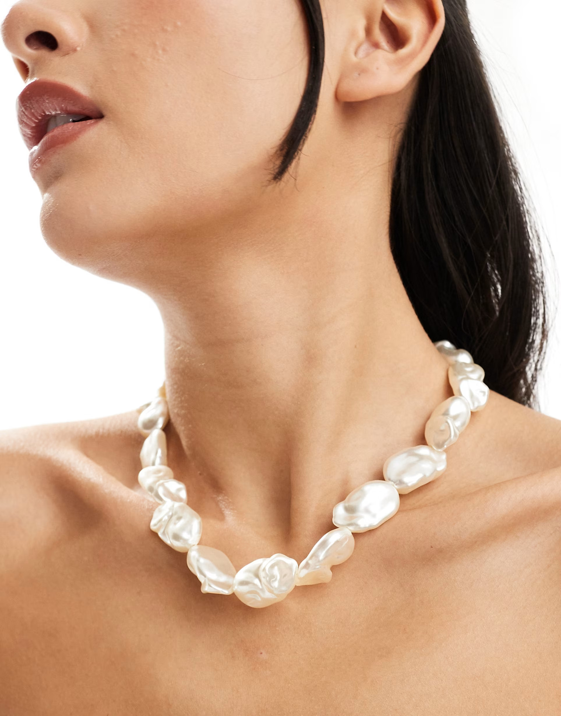 ASOS DESIGN faux freshwater pearl necklace | ASOS (Global)