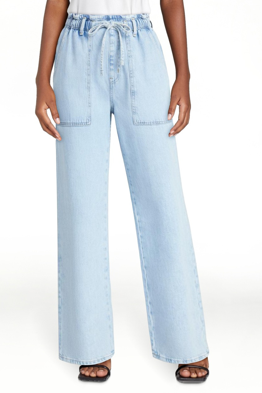 Scenario Women's Pull On Wide Leg Jeans, 30" Inseam, Sizes XS-XXXL | Walmart (US)